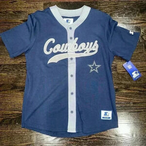 DALLAS COWBOYS 2024 NFL STARTER FULL BUTTON DOWN ST Size Large